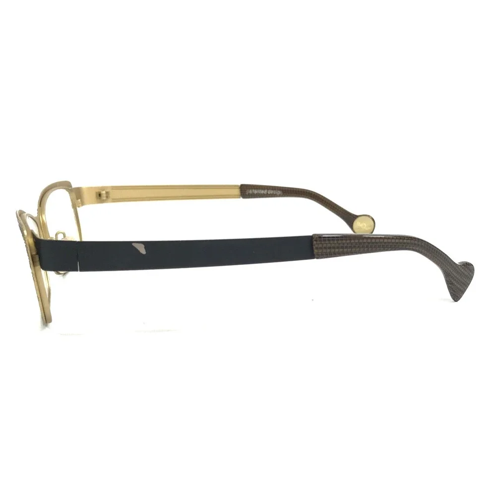 BOZ Eyeglasses Frames ZAYA 0050 Black Gold Cat Eye Full Rim 53-16-135